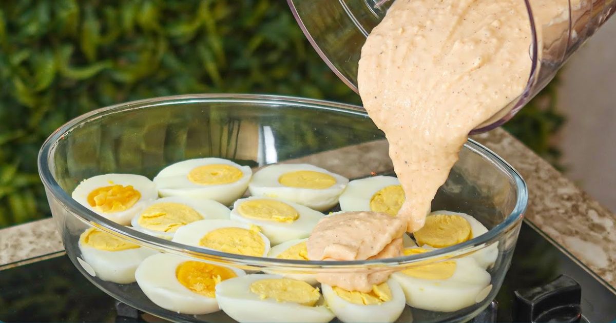 Receitas de travessa: Almoço fino com ovos cozidos na travessa delicioso e elegante para impressionar 