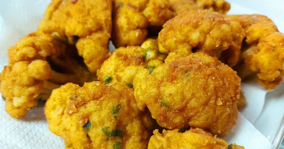 Couve flor empanada o difícil é parar de comer, uma alternativa às batatas fritas ou nuggets 