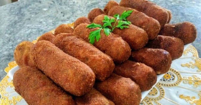 Salgados: Croquete de Carne Moída