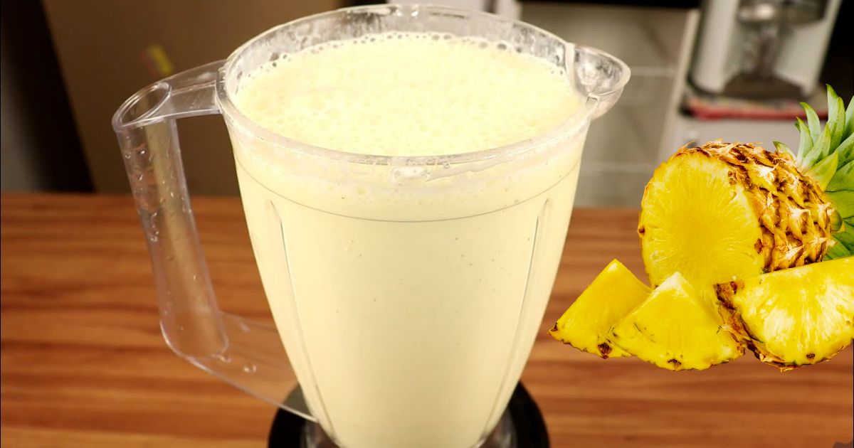 Receita de suco de abacaxi cremoso 