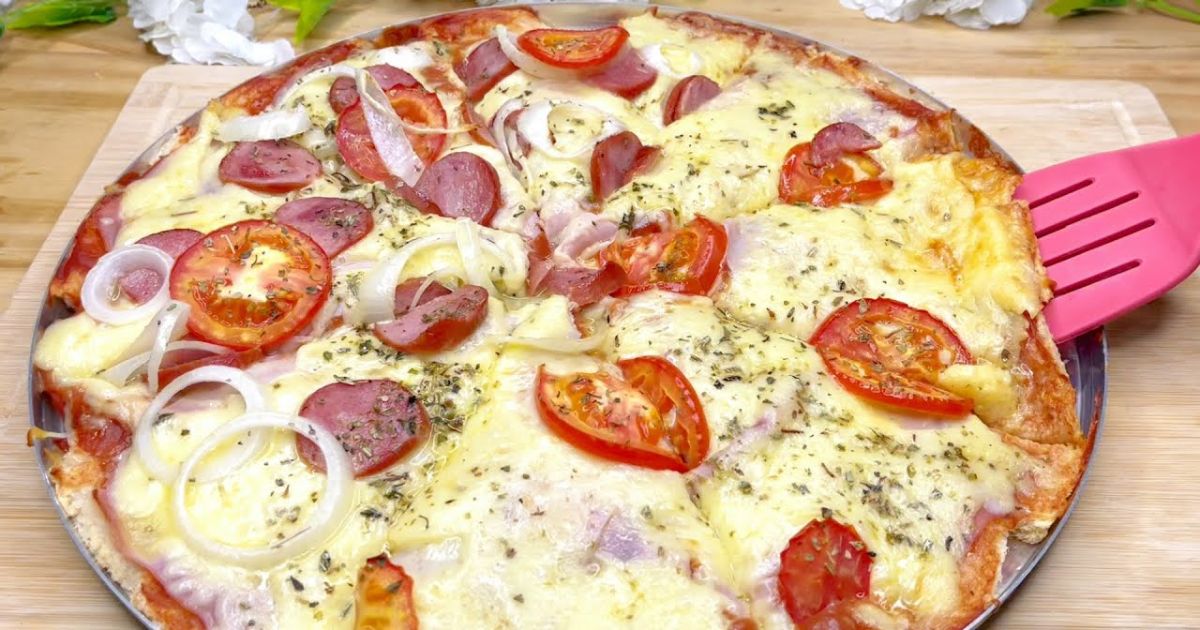 Pizza de pão de forma 