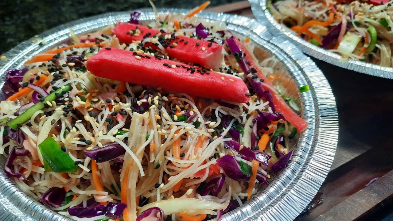 SALADA DE BIFUM COM KANI KAMA / PRESUNTO E REPOLHO ROXO ‍ 