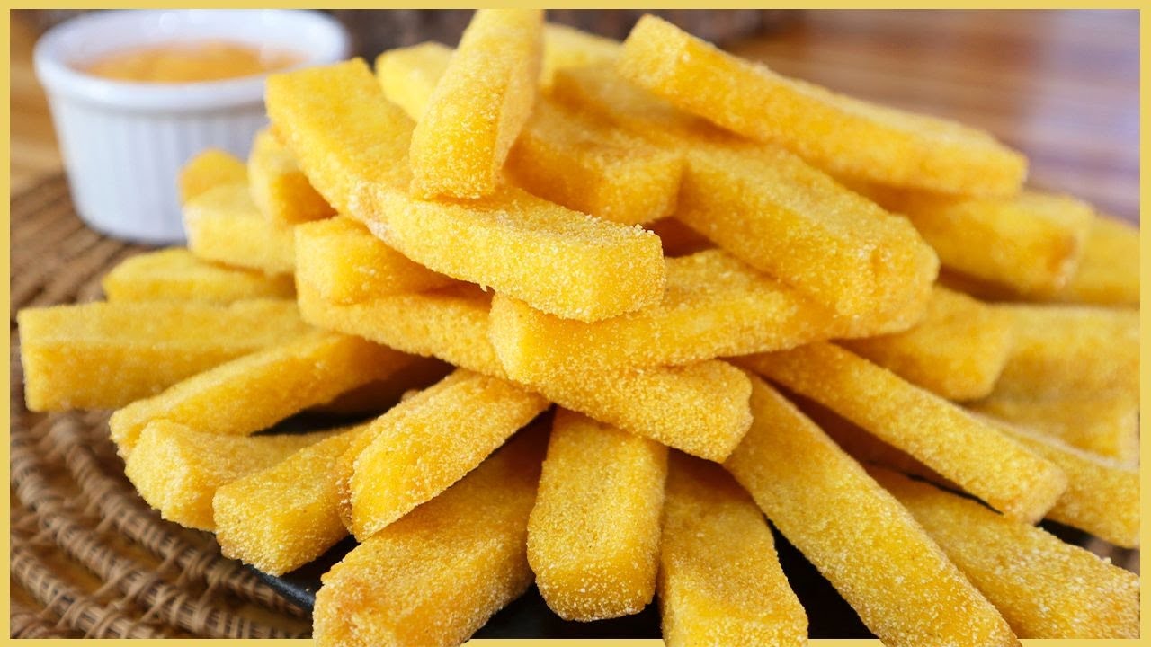 POLENTA FRITA QUE NÃO FICA ENCHARCADA DE ÓLEO 