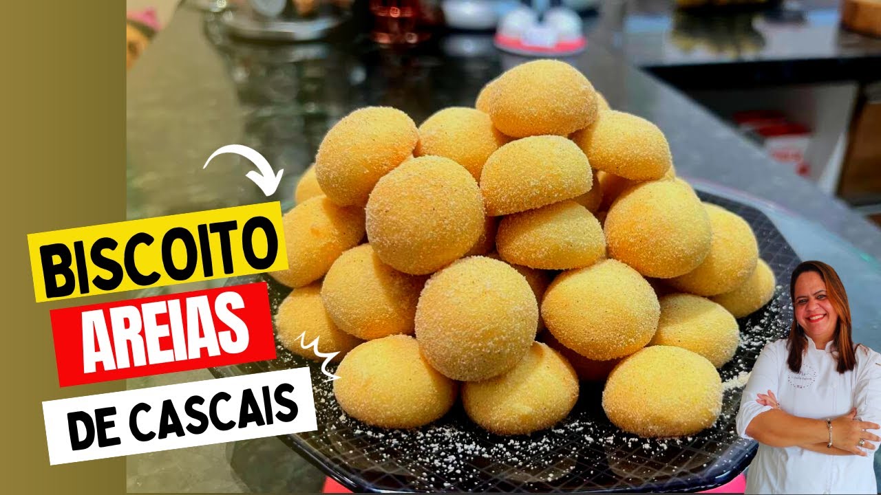 Biscoitinho 1-2-3 ou Biscoito Areias de Cascais desmancha na boca e tem aspecto de areinha 