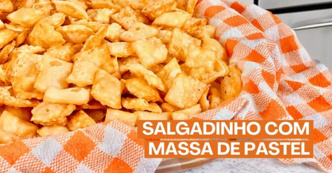 Salgados: Salgadinho com massa de pastel, lanche rápido e difícil parar de comer