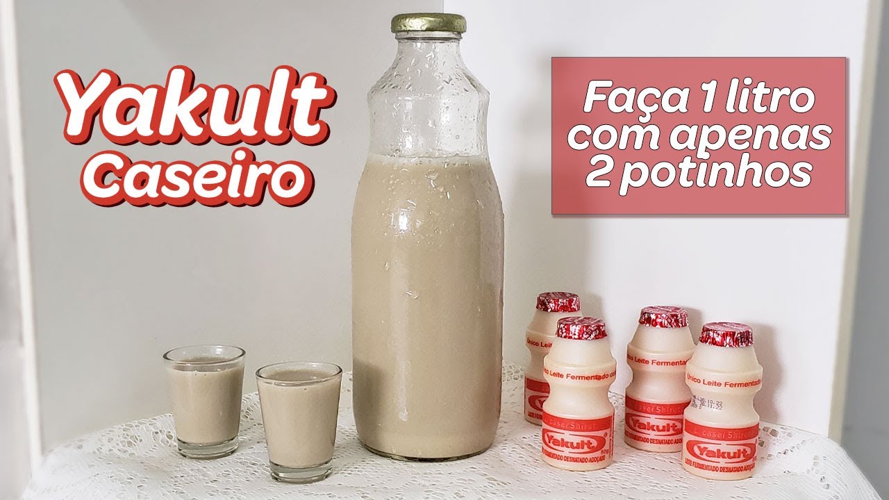 COM APENAS 2 POTINHOS FAÇO RENDER 1 LITRO DE YAKULT CASEIRO 