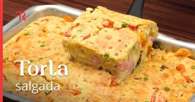 Pratos Únicos: Torta salgada super fácil e saborosa! É só misturar tudo e está pronto!