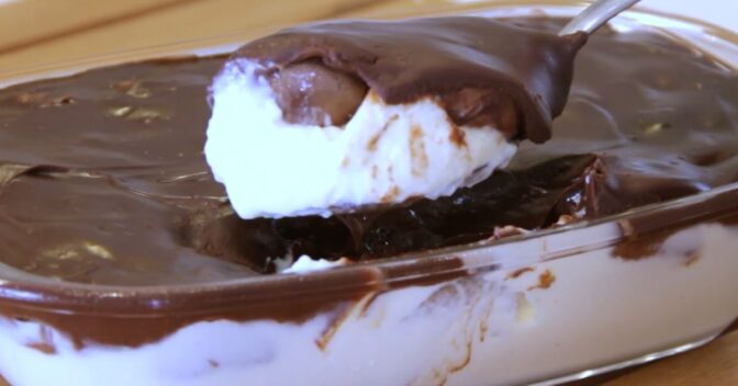 Receitas de travessa: Pavê de Bombom com Creme de Chocolate