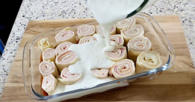 Receitas de travessa: Lasanha de Massa de Pastel com Requeijão