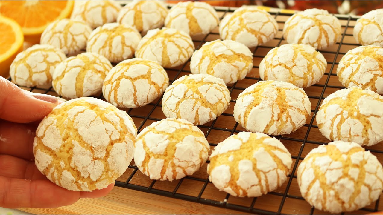 Biscoitos Craquelados de Laranja 