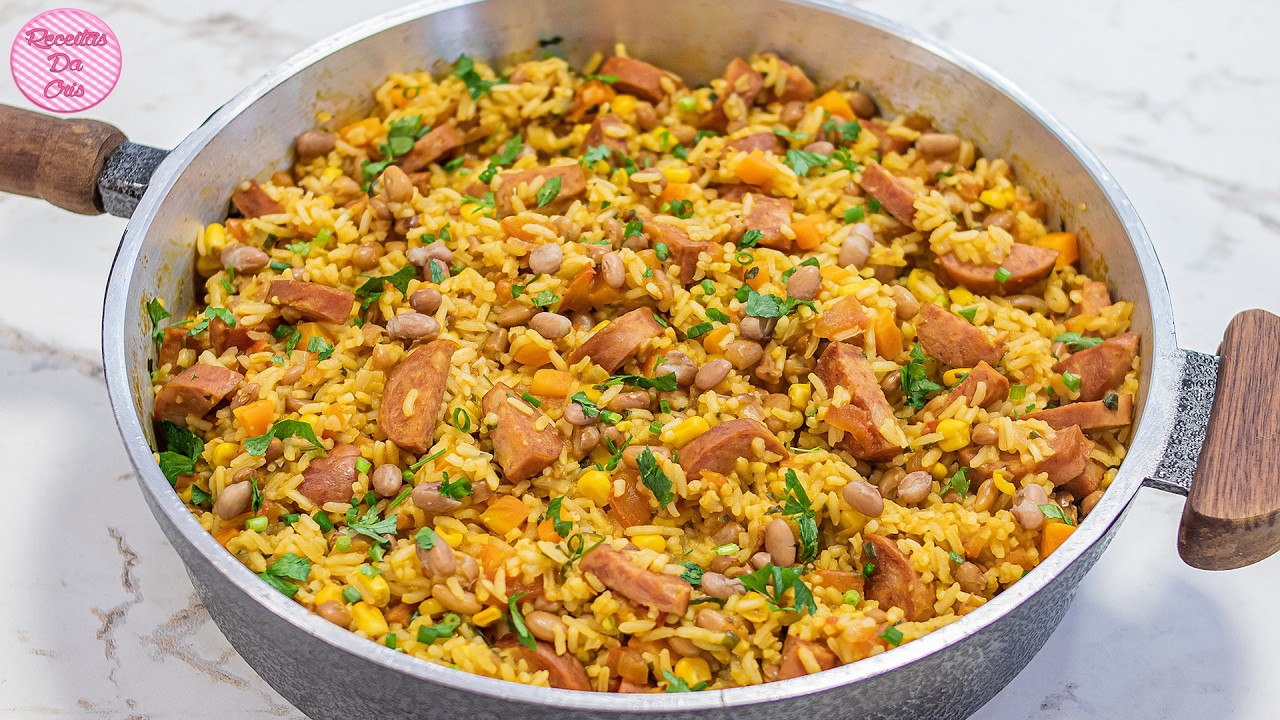 Prepare um delicioso arroz com feijão em uma única panela: a refeição completa, fácil e rápida que você precisa conhecer 